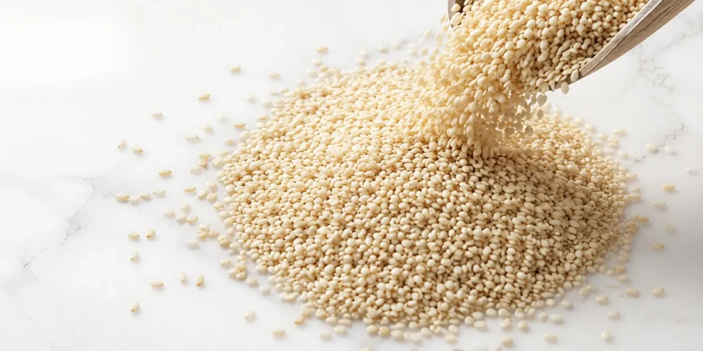 Premium white sesame seeds for international export by BV Consulting Ltd